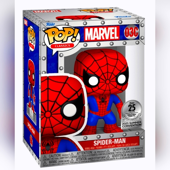 FUNKO POP CLASSICS SPIDER-MAN 25th ANNIVERSARY NIB Sealed - Picture 3 of 8